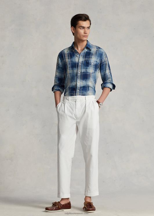 Ralph Lauren mehed klassikaline ruuduline linane särk PR0V1148 indigo valge multi