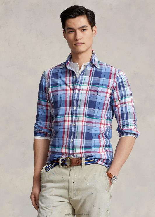 Ralph Lauren mehed klassikaline ruuduline oxfordi särk PR0V1137 sinine/punane multi