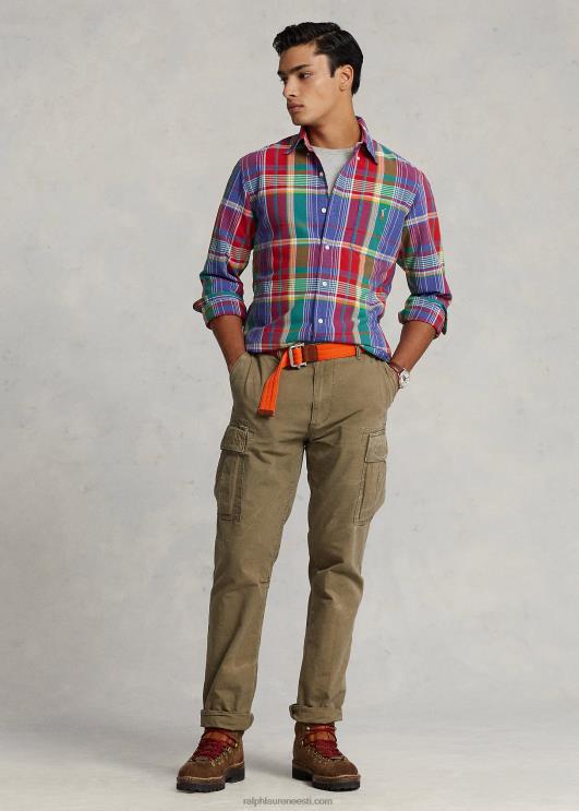 Ralph Lauren mehed klassikaline ruuduline oxfordi särk PR0V8405 punane/sinine multi