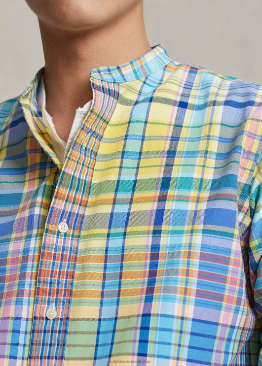 Ralph Lauren mehed klassikaline ruuduline oxfordi särk PR0V970 kollane/türkiissinine