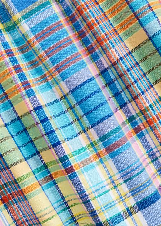 Ralph Lauren mehed klassikaline ruuduline oxfordi särk PR0V970 kollane/türkiissinine