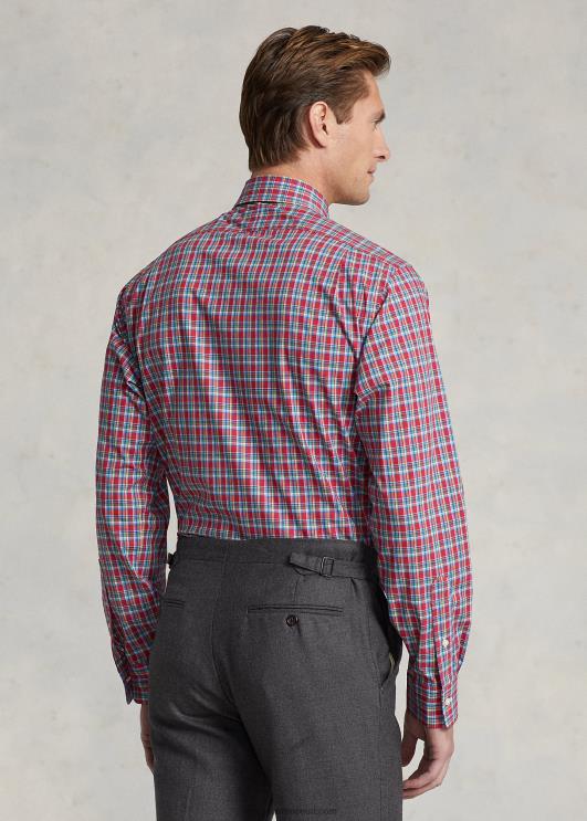 Ralph Lauren mehed klassikaline ruuduline veniv poplinsärk PR0V453 punane/kollane multi