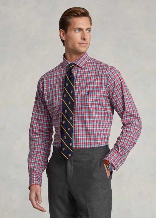 Ralph Lauren mehed klassikaline ruuduline veniv poplinsärk PR0V453 punane/kollane multi