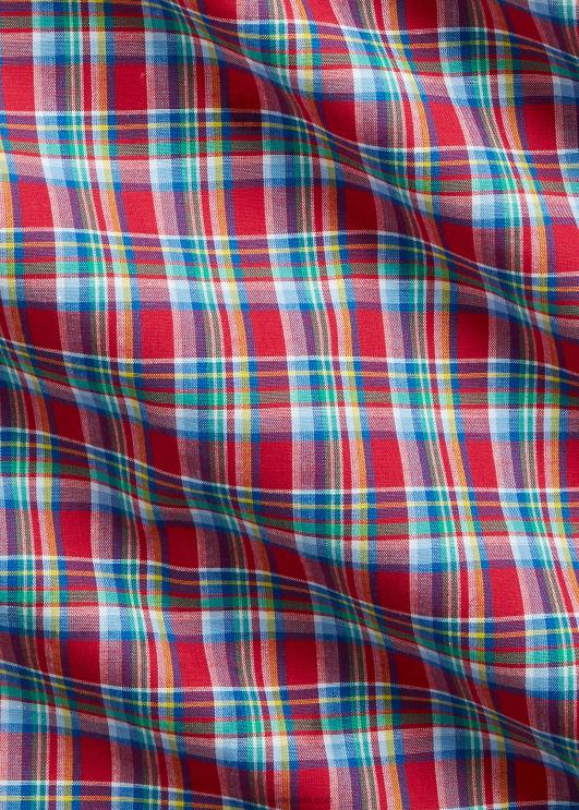 Ralph Lauren mehed klassikaline ruuduline veniv poplinsärk PR0V453 punane/kollane multi