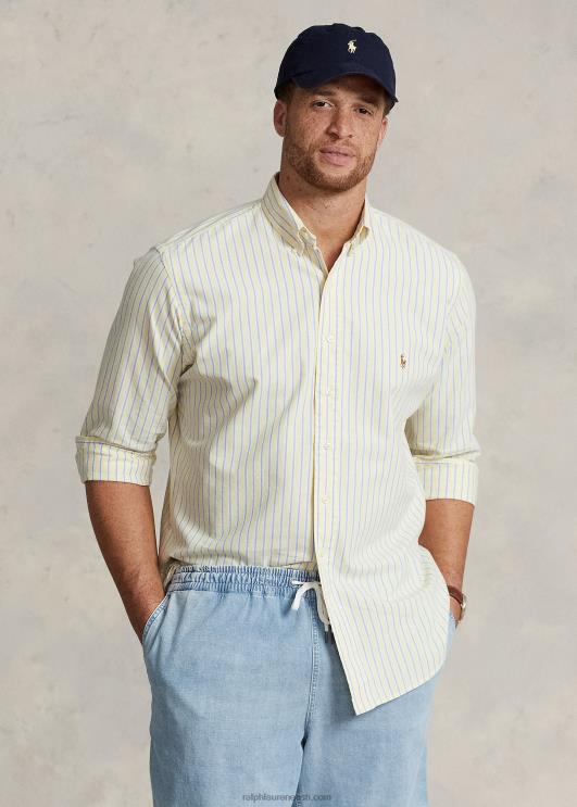 Ralph Lauren mehed klassikaline sobiv oxfordi särk PR0V1599 kollane/merepunane multi