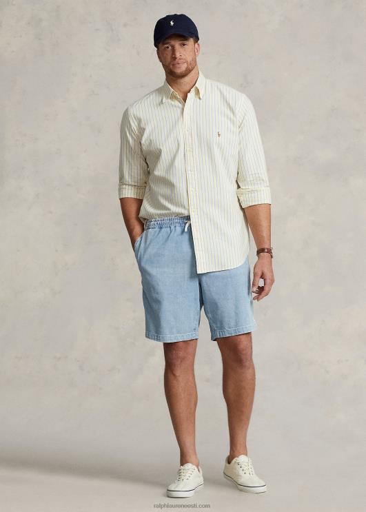 Ralph Lauren mehed klassikaline sobiv oxfordi särk PR0V1599 kollane/merepunane multi