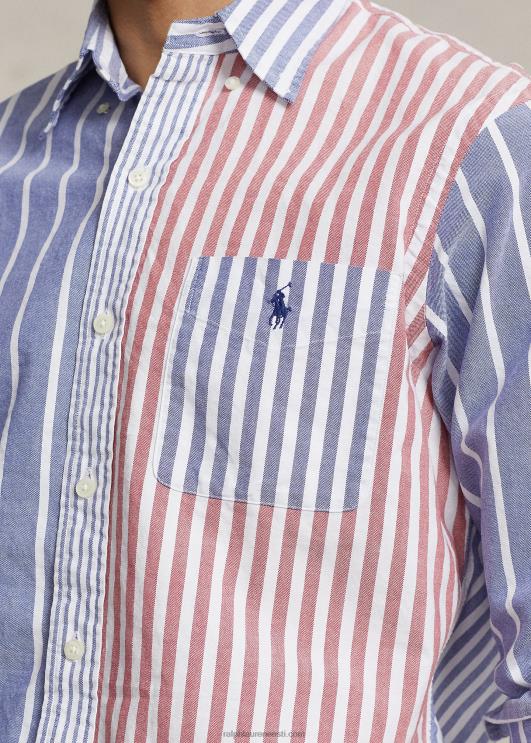 Ralph Lauren mehed klassikaline triibuline oxfordi lõbus särk PR0V929 lõbus särk