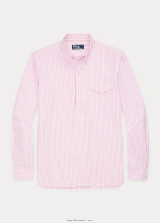 Ralph Lauren mehed klassikaline triibuline oxfordi popover särk PR0V931 roosa/valge