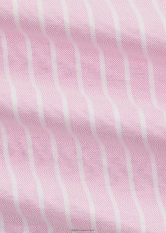 Ralph Lauren mehed klassikaline triibuline oxfordi popover särk PR0V931 roosa/valge