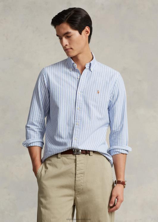 Ralph Lauren mehed klassikaline triibuline oxfordi särk PR0V8416 sinine multi/valge
