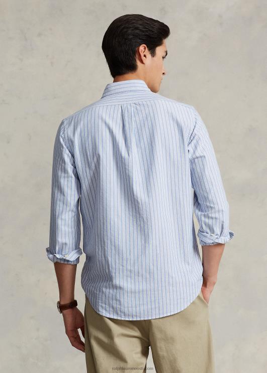 Ralph Lauren mehed klassikaline triibuline oxfordi särk PR0V8416 sinine multi/valge