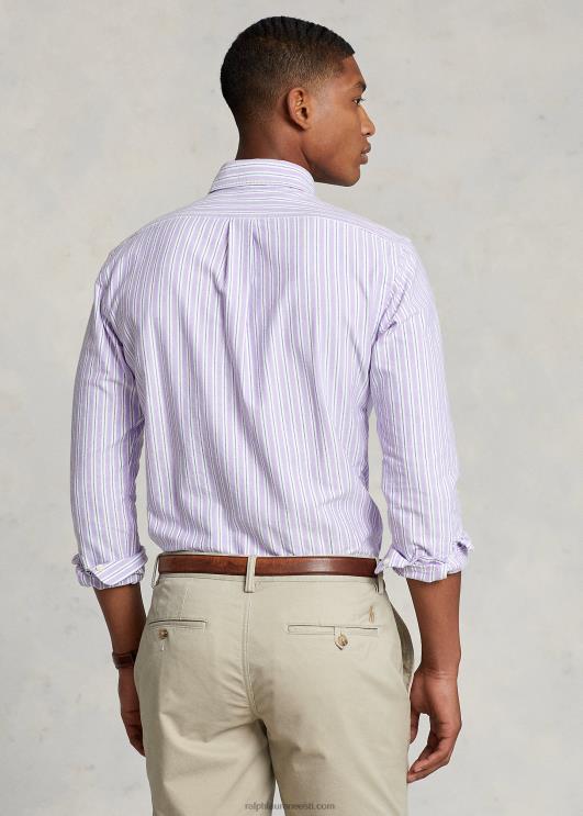 Ralph Lauren mehed klassikaline triibuline oxfordi särk PR0V8418 hampton lilla/mereväe multi