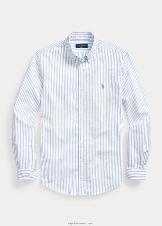 Ralph Lauren mehed klassikaline triibuline oxfordi särk PR0V8477 sinine/valge