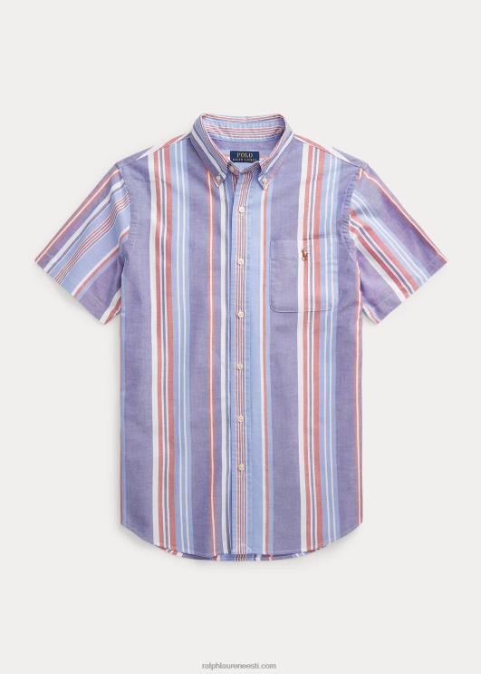 Ralph Lauren mehed klassikaline triibuline oxfordi särk PR0V853 mere-/valge multi