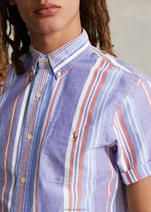 Ralph Lauren mehed klassikaline triibuline oxfordi särk PR0V853 mere-/valge multi