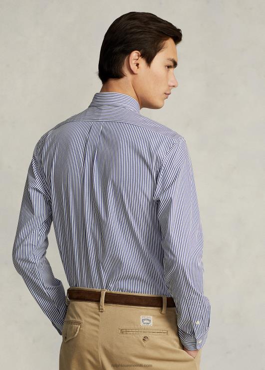 Ralph Lauren mehed klassikaline triibuline veniv poplinsärk PR0V772 mereväe/valge