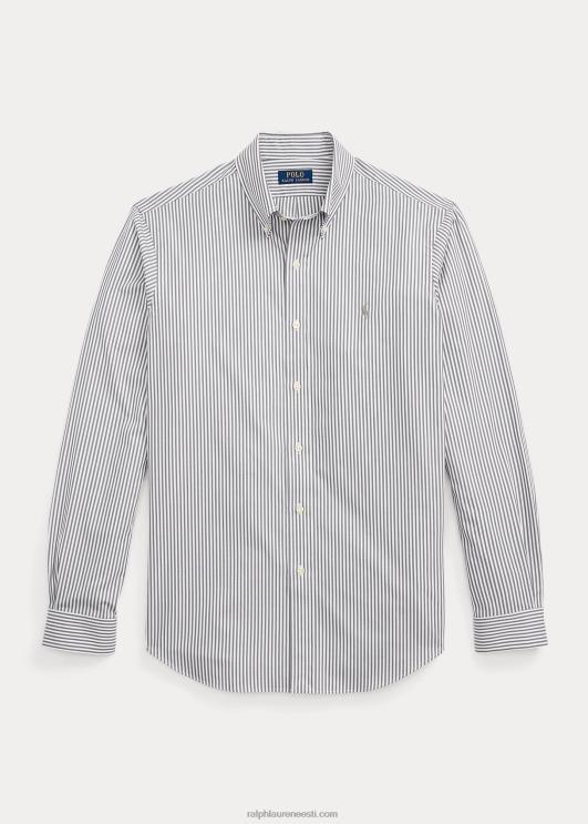 Ralph Lauren mehed klassikaline triibuline veniv poplinsärk PR0V776 loft hall/valge