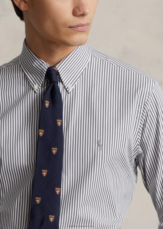 Ralph Lauren mehed klassikaline triibuline veniv poplinsärk PR0V776 loft hall/valge