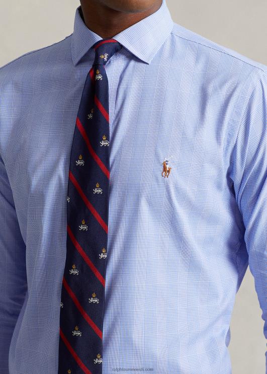 Ralph Lauren mehed klassikalise sobivusega ruuduline esinemissärk PR0V8488 helesinine/valge