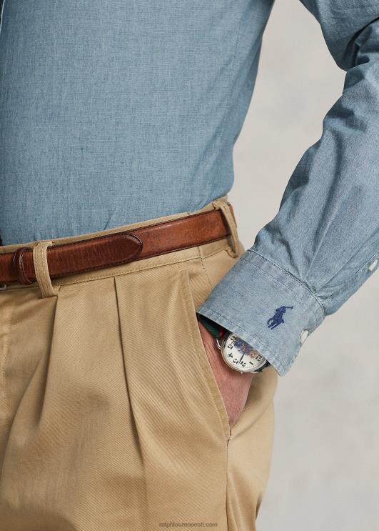 Ralph Lauren mehed kohandatud Chambray särk PR0V8467 indigo