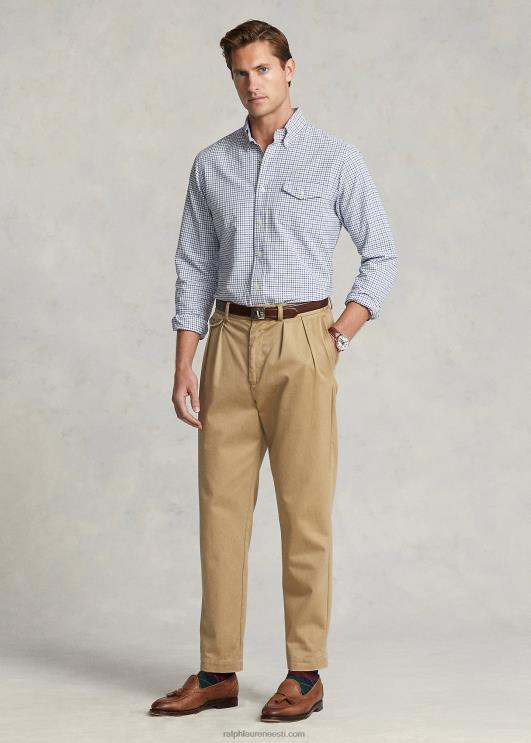 Ralph Lauren mehed kohandatud sobivusega ruuduline oxfordi särk PR0V8627 mere-/sinine multi