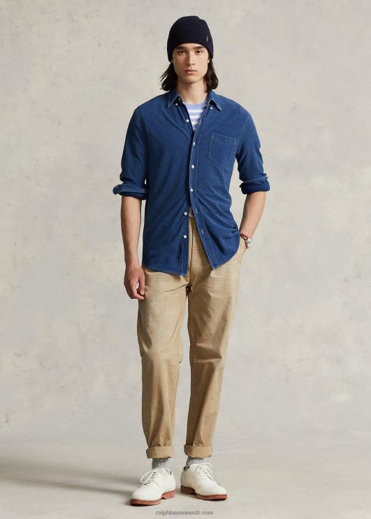 Ralph Lauren mehed koo chambray särk PR0V946 keskmine indigo