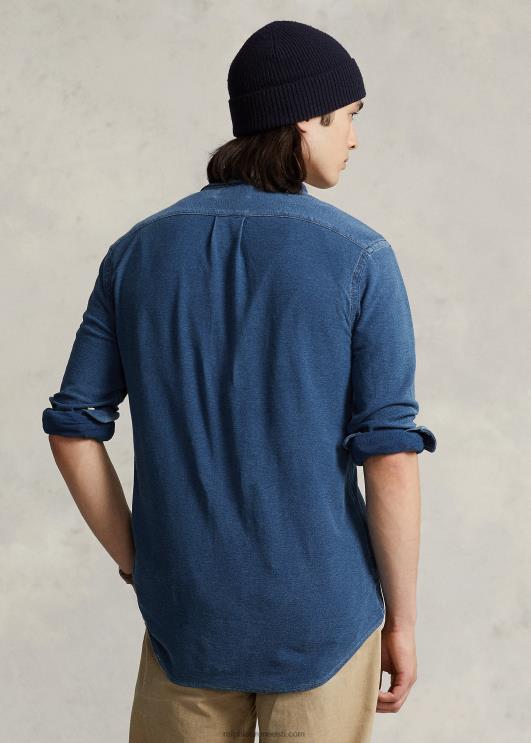 Ralph Lauren mehed koo chambray särk PR0V946 keskmine indigo