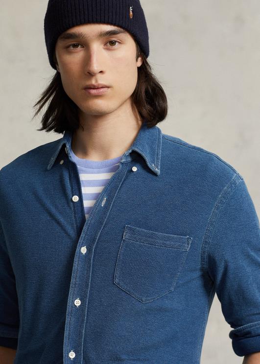 Ralph Lauren mehed koo chambray särk PR0V946 keskmine indigo