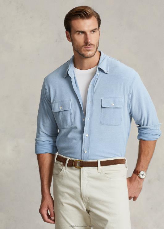 Ralph Lauren mehed koo chambray töösärk PR0V1360 kerge indigo