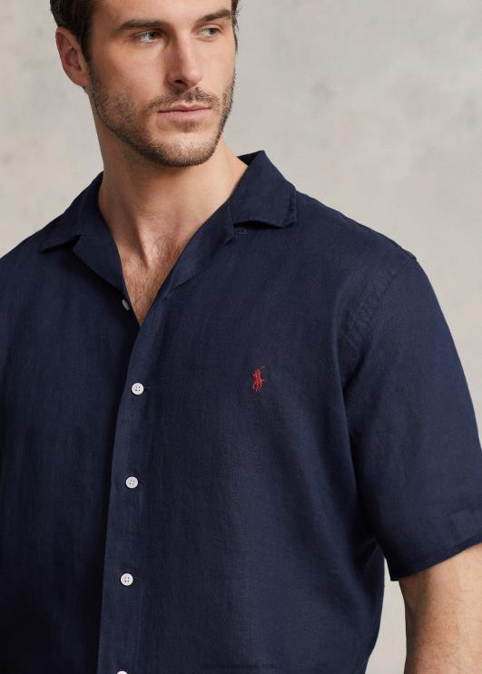 Ralph Lauren mehed linane leerisärk PR0V1495 Newporti merevägi