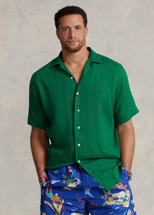 Ralph Lauren mehed linane leerisärk PR0V1497 sportlik roheline