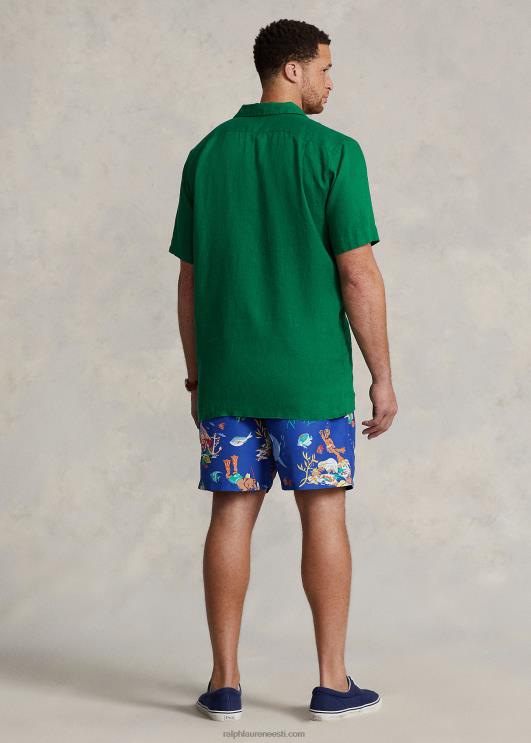 Ralph Lauren mehed linane leerisärk PR0V1497 sportlik roheline