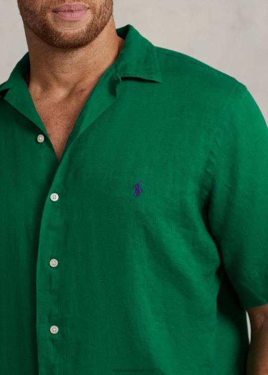 Ralph Lauren mehed linane leerisärk PR0V1497 sportlik roheline