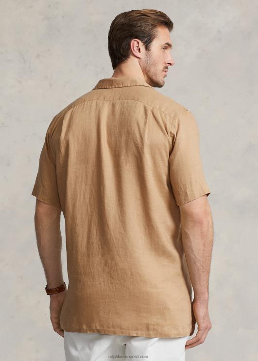 Ralph Lauren mehed linane leerisärk PR0V1498 vintage khaki