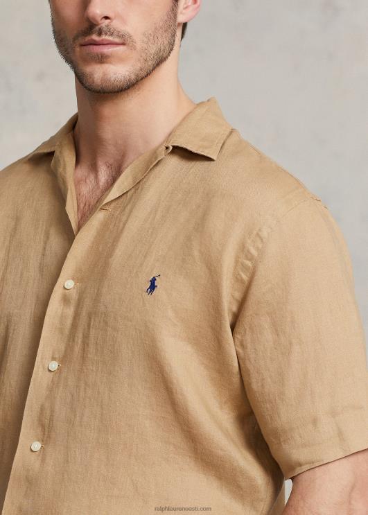 Ralph Lauren mehed linane leerisärk PR0V1498 vintage khaki