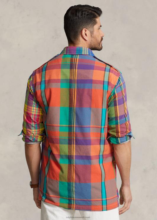 Ralph Lauren mehed madrase lõbus ülesärk PR0V1376 madrase lõbus särk