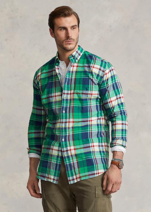 Ralph Lauren mehed madrase särk PR0V1548 roheline/mereväe multi