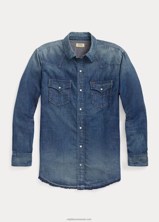 Ralph Lauren mehed narmendunud servaga teksariidest läänesärk PR0V1479 hocking ldh