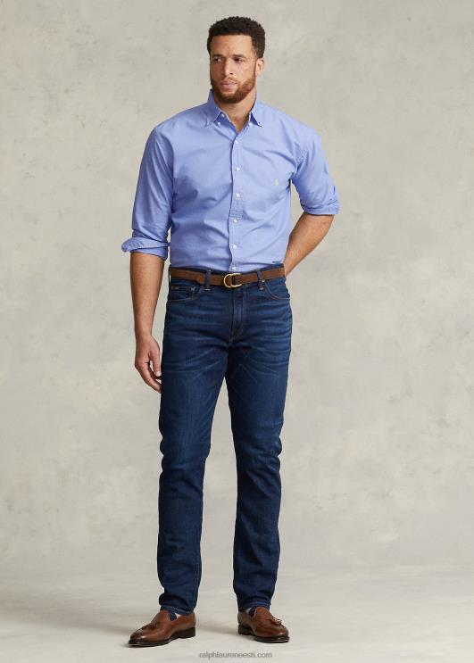 Ralph Lauren mehed rõivaga värvitud oxfordi särk PR0V1515 sadamasaar sinine