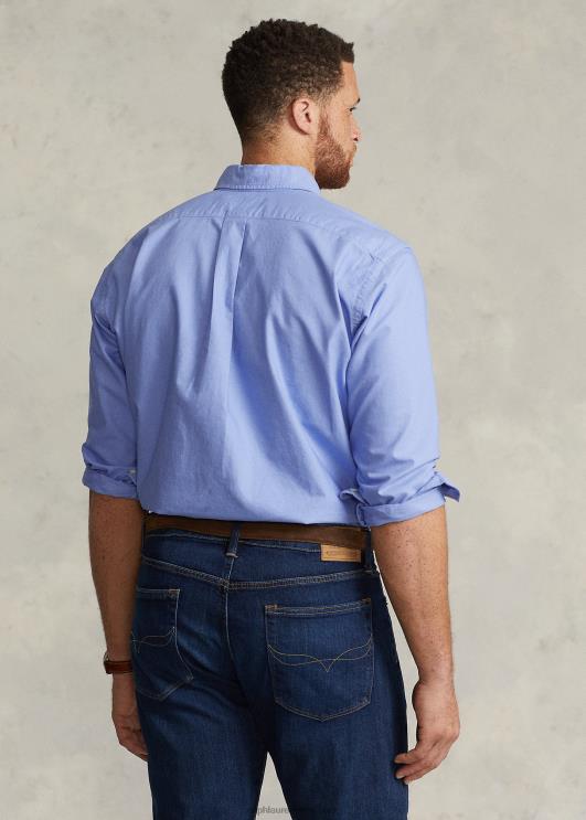 Ralph Lauren mehed rõivaga värvitud oxfordi särk PR0V1515 sadamasaar sinine