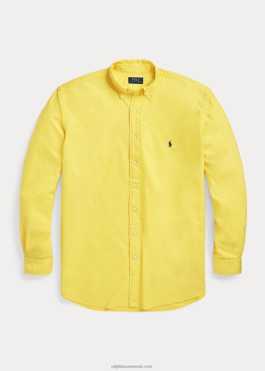 Ralph Lauren mehed rõivaga värvitud oxfordi särk PR0V1518 sidrunipuru