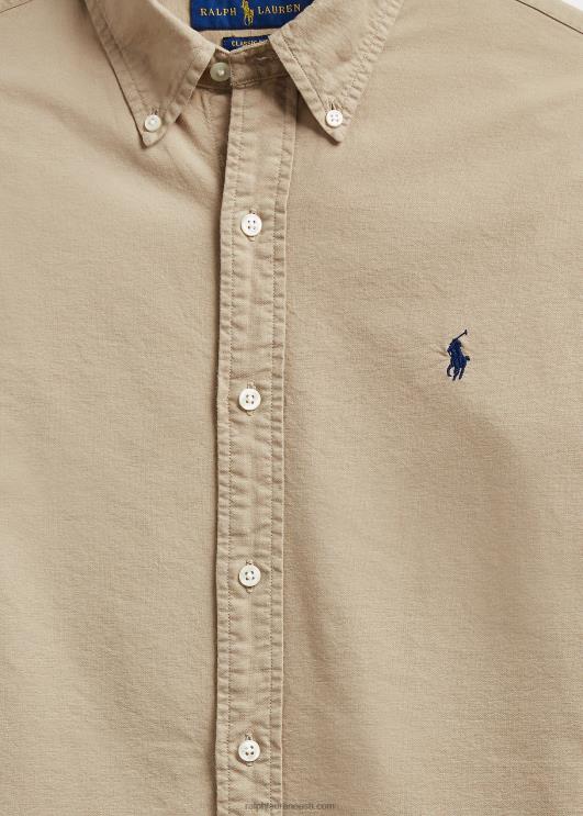 Ralph Lauren mehed rõivaga värvitud oxfordi särk PR0V1519 surrey tan
