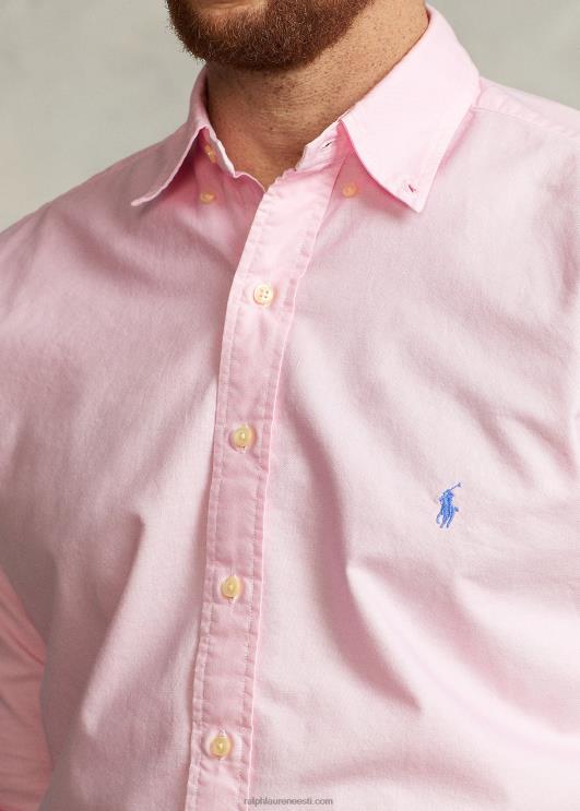 Ralph Lauren mehed rõivaga värvitud oxfordi särk PR0V1520 karmeli roosa