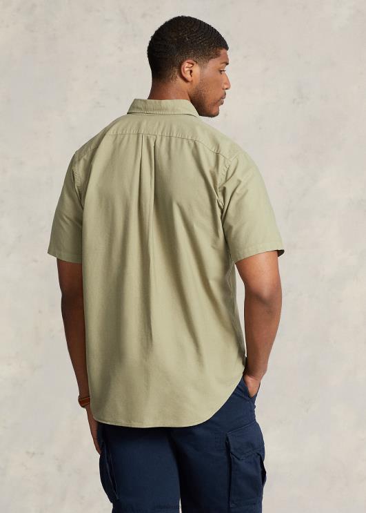 Ralph Lauren mehed rõivaga värvitud oxfordi särk PR0V1879 salvei roheline