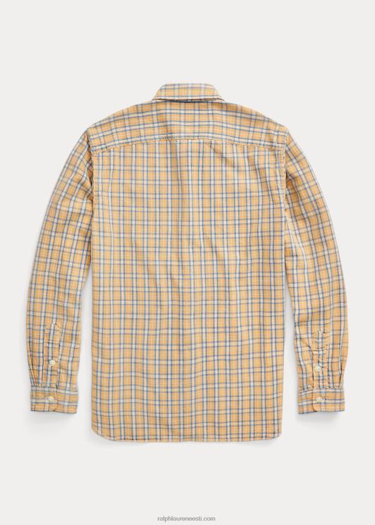 Ralph Lauren mehed ruuduline kootud töösärk PR0V1736 päevitus/indigo