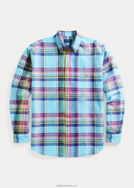 Ralph Lauren mehed ruuduline oxfordi särk PR0V1343 türkiis/roosa multi