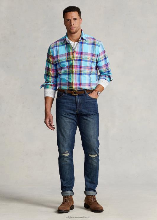 Ralph Lauren mehed ruuduline oxfordi särk PR0V1343 türkiis/roosa multi