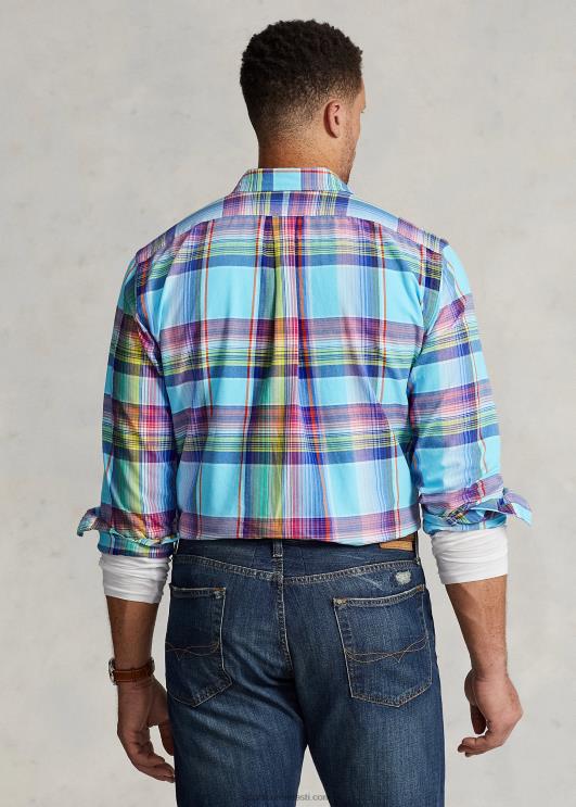 Ralph Lauren mehed ruuduline oxfordi särk PR0V1343 türkiis/roosa multi