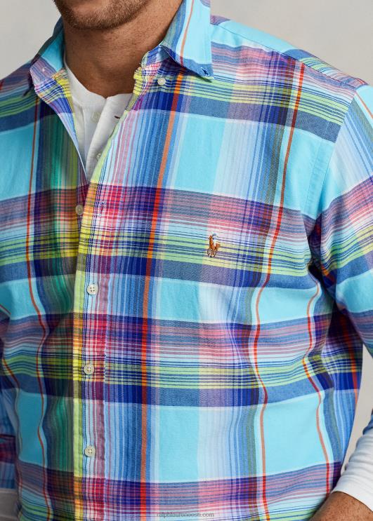 Ralph Lauren mehed ruuduline oxfordi särk PR0V1343 türkiis/roosa multi