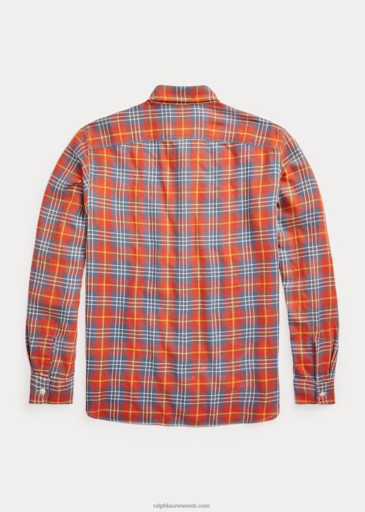 Ralph Lauren mehed ruuduline toimne töösärk PR0V1702 punane/sinine